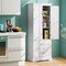 Costway 62'' Tall Bathroom Freestanding Floor Storage Cabinet with 2 Doors Shelves Drawers